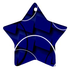 Blue Abstract Pattern Rings Abstract Ornament (star) by Nexatart