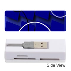 Blue Abstract Pattern Rings Abstract Memory Card Reader (stick) 