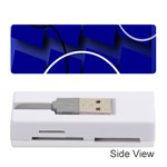Blue Abstract Pattern Rings Abstract Memory Card Reader (Stick)  Front