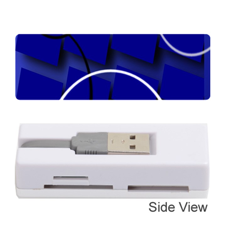 Blue Abstract Pattern Rings Abstract Memory Card Reader (Stick) 