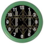 Simple Art Deco Style Art Pattern Color Wall Clocks Front