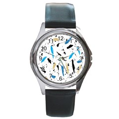 Abstract Image Image Of Multiple Colors Round Metal Watch by Nexatart