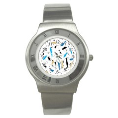 Abstract Image Image Of Multiple Colors Stainless Steel Watch by Nexatart