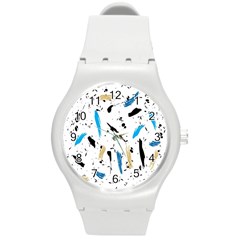 Abstract Image Image Of Multiple Colors Round Plastic Sport Watch (m) by Nexatart