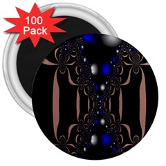 An Interesting Mix Of Blue And Other Colours Balls 3  Magnets (100 Pack)