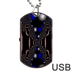 An Interesting Mix Of Blue And Other Colours Balls Dog Tag Usb Flash (two Sides) by Nexatart