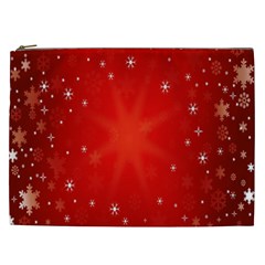 Red Holiday Background Red Abstract With Star Cosmetic Bag (xxl)  by Nexatart