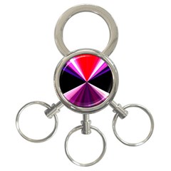 Red And Purple Triangles Abstract Pattern Background 3-ring Key Chains