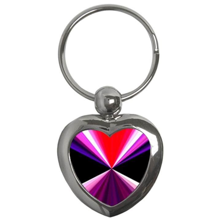 Red And Purple Triangles Abstract Pattern Background Key Chains (Heart) 