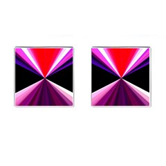 Red And Purple Triangles Abstract Pattern Background Cufflinks (square)