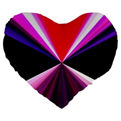 Red And Purple Triangles Abstract Pattern Background Large 19  Premium Flano Heart Shape Cushions by Nexatart