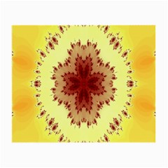 Yellow Digital Kaleidoskope Computer Graphic Small Glasses Cloth (2-side) by Nexatart