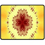 Yellow Digital Kaleidoskope Computer Graphic Fleece Blanket (Medium)  60 x50  Blanket Front