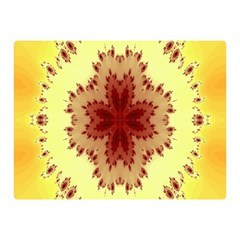 Yellow Digital Kaleidoskope Computer Graphic Double Sided Flano Blanket (mini)  by Nexatart