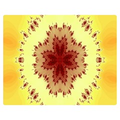 Yellow Digital Kaleidoskope Computer Graphic Double Sided Flano Blanket (medium)  by Nexatart