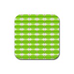 Abstract Pattern Background Wallpaper In Multicoloured Shapes And Stars Rubber Coaster (Square)  Front