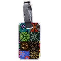 Digitally Created Abstract Patchwork Collage Pattern Luggage Tags (two Sides) by Nexatart