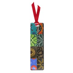 Digitally Created Abstract Patchwork Collage Pattern Small Book Marks by Nexatart