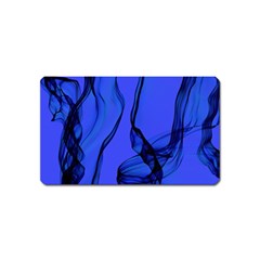 Blue Velvet Ribbon Background Magnet (name Card) by Nexatart