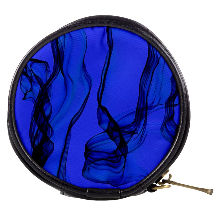 Blue Velvet Ribbon Background Mini Makeup Bags