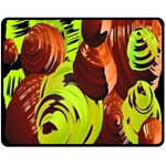 Neutral Abstract Picture Sweet Shit Confectioner Double Sided Fleece Blanket (Medium)  58.8 x47.4  Blanket Back