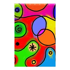 Digitally Painted Patchwork Shapes With Bold Colours Shower Curtain 48  X 72  (small)  by Nexatart