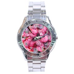 Raspberry Delight Stainless Steel Analogue Watch by Nexatart
