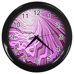 Light Pattern Abstract Background Wallpaper Wall Clocks (Black)