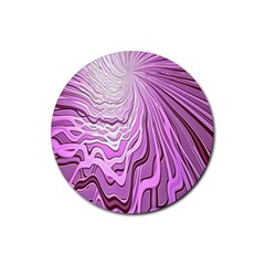 Light Pattern Abstract Background Wallpaper Rubber Round Coaster (4 pack) 