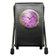 Light Pattern Abstract Background Wallpaper Pen Holder Desk Clocks