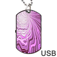 Light Pattern Abstract Background Wallpaper Dog Tag USB Flash (One Side)