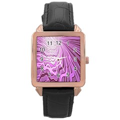 Light Pattern Abstract Background Wallpaper Rose Gold Leather Watch 