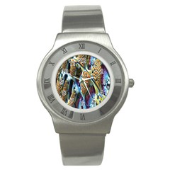 Background, Wallpaper, Texture Stainless Steel Watch by Nexatart