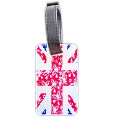 British Flag Abstract British Union Jack Flag In Abstract Design With Flowers Luggage Tags (two Sides) by Nexatart