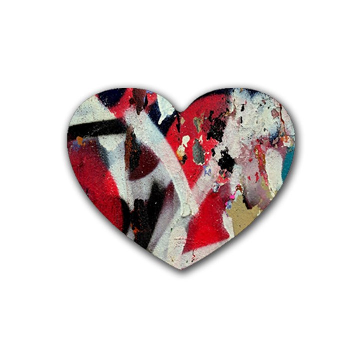 Abstract Graffiti Background Wallpaper Of Close Up Of Peeling Heart Coaster (4 pack) 