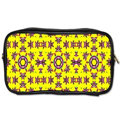 Yellow Seamless Wallpaper Digital Computer Graphic Toiletries Bags 2-side