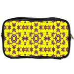 Yellow Seamless Wallpaper Digital Computer Graphic Toiletries Bags 2-Side Front