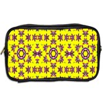Yellow Seamless Wallpaper Digital Computer Graphic Toiletries Bags 2-Side Back