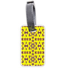 Yellow Seamless Wallpaper Digital Computer Graphic Luggage Tags (one Side)  by Nexatart