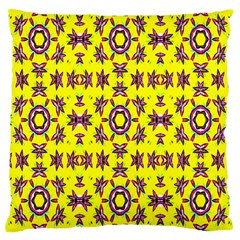 Yellow Seamless Wallpaper Digital Computer Graphic Large Cushion Case (two Sides) by Nexatart