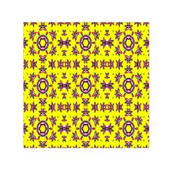 Yellow Seamless Wallpaper Digital Computer Graphic Small Satin Scarf (square) by Nexatart