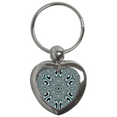 Kaleidoskope Digital Computer Graphic Key Chains (heart) 