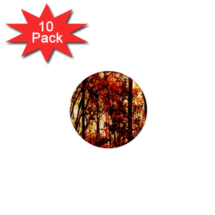 Forest Trees Abstract 1  Mini Magnet (10 pack) 