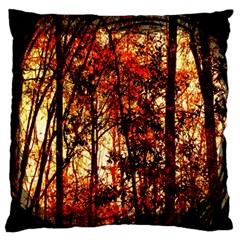 Forest Trees Abstract Large Cushion Case (one Side)