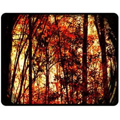 Forest Trees Abstract Double Sided Fleece Blanket (medium) 