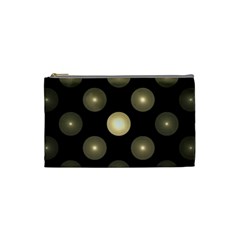 Gray Balls On Black Background Cosmetic Bag (small)  by Nexatart