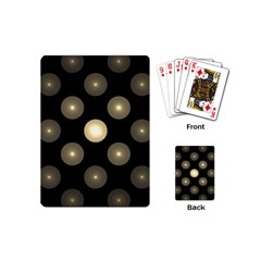 Gray Balls On Black Background Playing Cards (mini)  by Nexatart