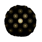 Gray Balls On Black Background Standard 15  Premium Flano Round Cushions Back