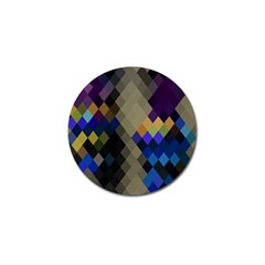 Background Of Blue Gold Brown Tan Purple Diamonds Golf Ball Marker (4 Pack) by Nexatart