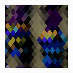 Background Of Blue Gold Brown Tan Purple Diamonds Medium Glasses Cloth by Nexatart